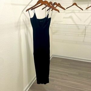 Jluxlabel black strappy midi dress